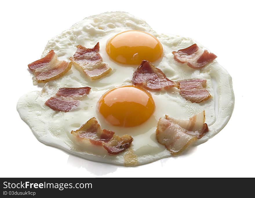 Fried eggs with bacon