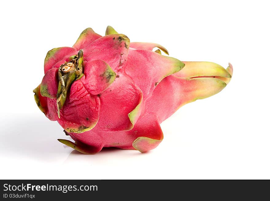 Tropical dragon fruit on isolated