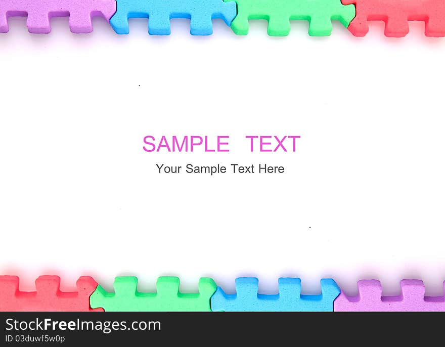 Frame Puzzle On White Background With Copy Space