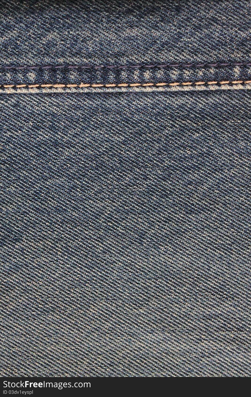 Close - up of the blue jeans