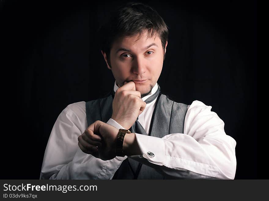 Attractive man in suit