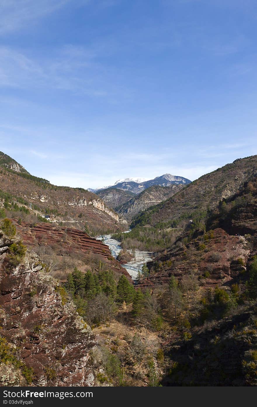 Site of the gorges of Daluis, france