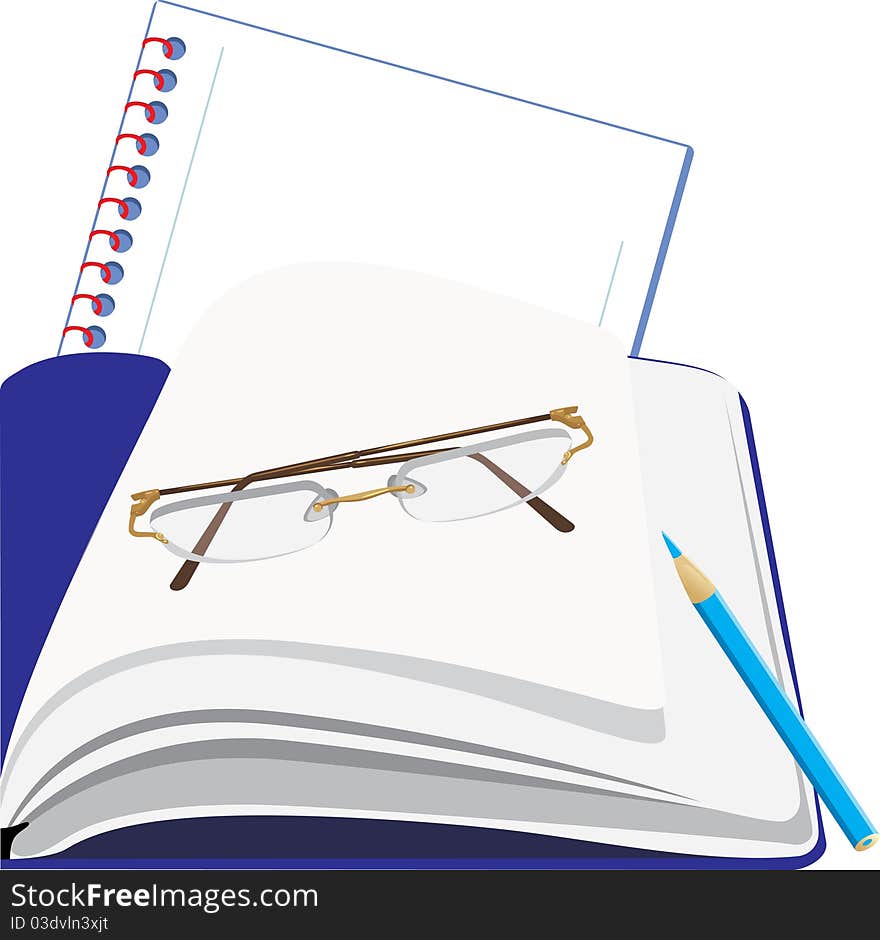 Notepad And Glasses