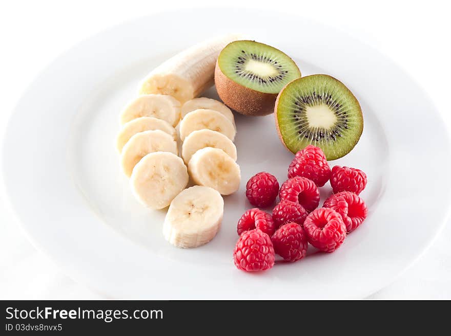 Fresh fruits on a plate