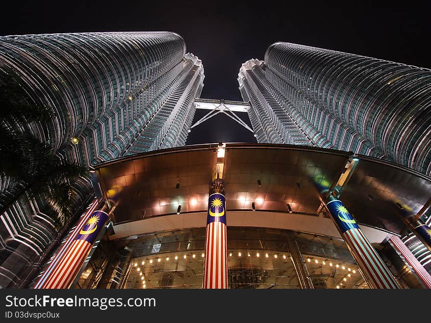 Petronas twin tower at night