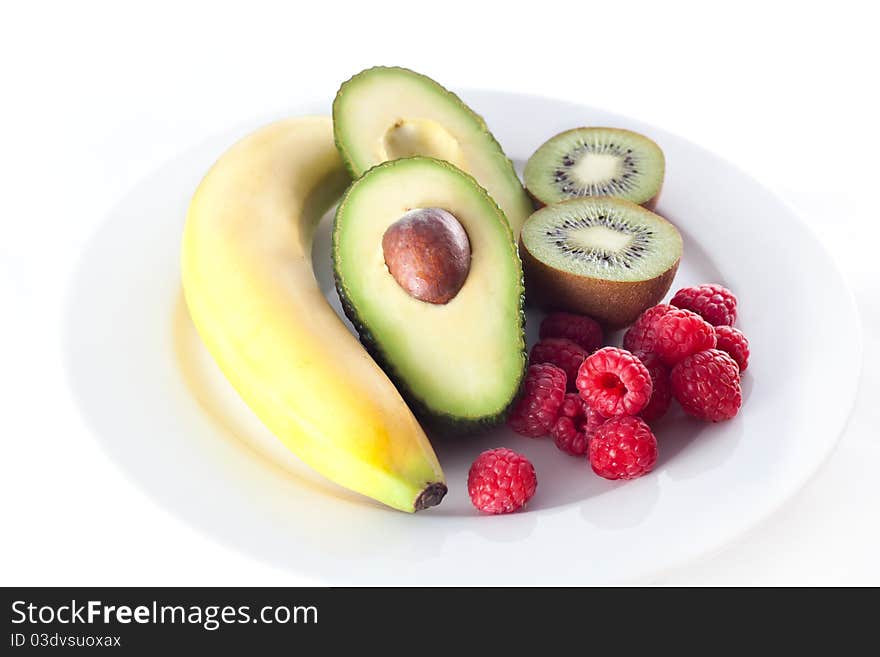 Fresh fruits on a plate