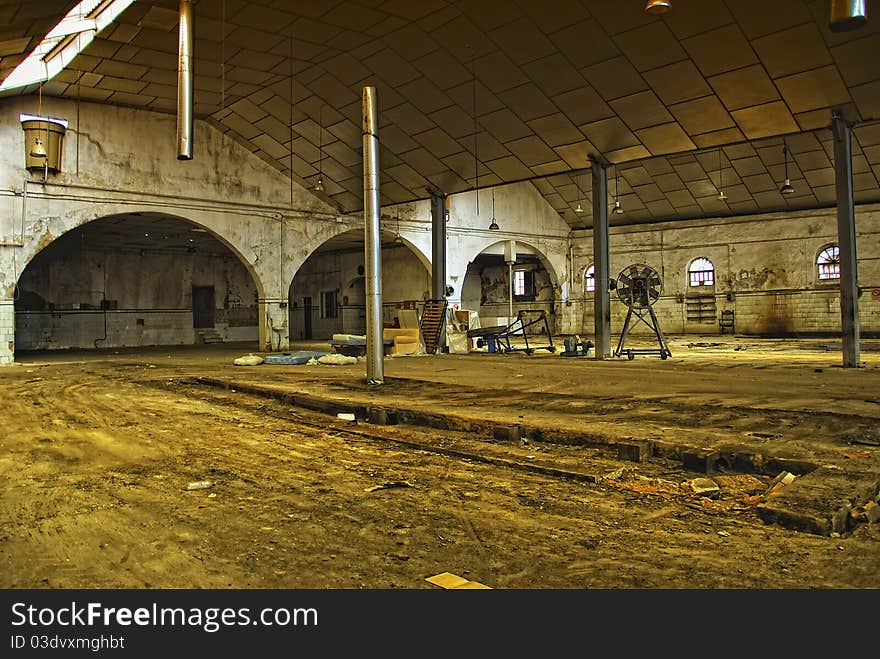 Abandoned empty warehouse - Deserted factory. (Spain)