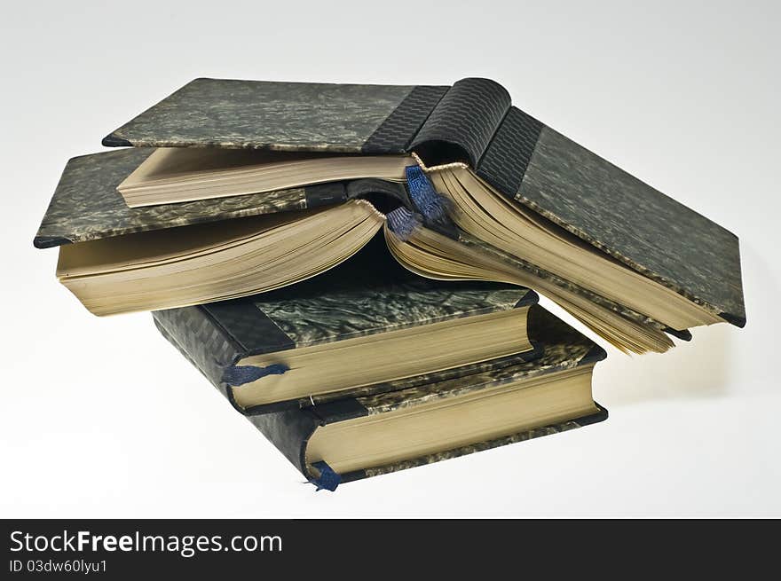 Stack of old hardcovered books. Stack of old hardcovered books