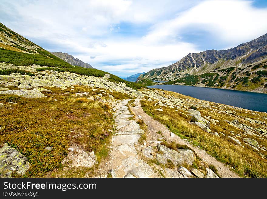 Summer mountain landscape in the Polish Tatry