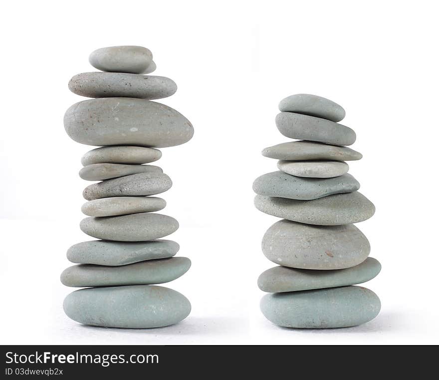 Balancing nature stones isolated on a white. Balancing nature stones isolated on a white