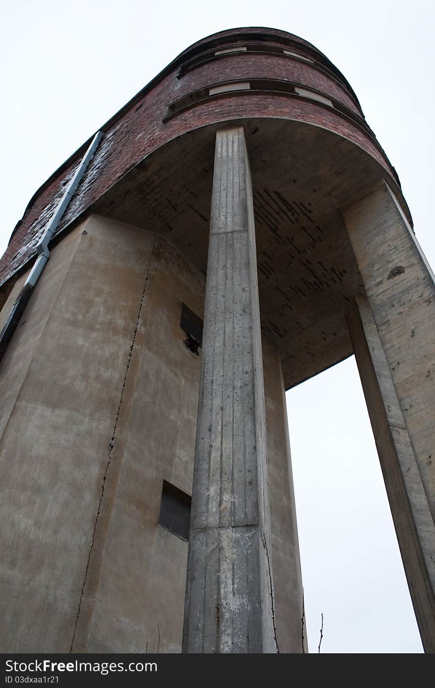 Old watchtower in bad shape.