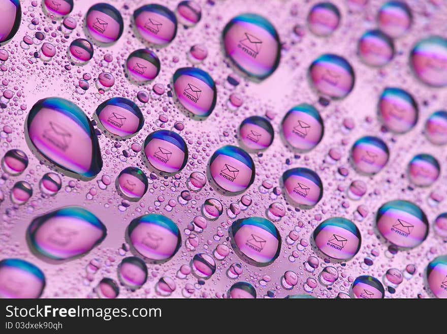 E-mail Placed Inside A Water Droplet