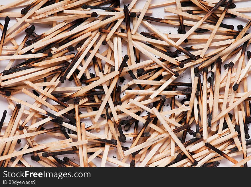 Burned matches