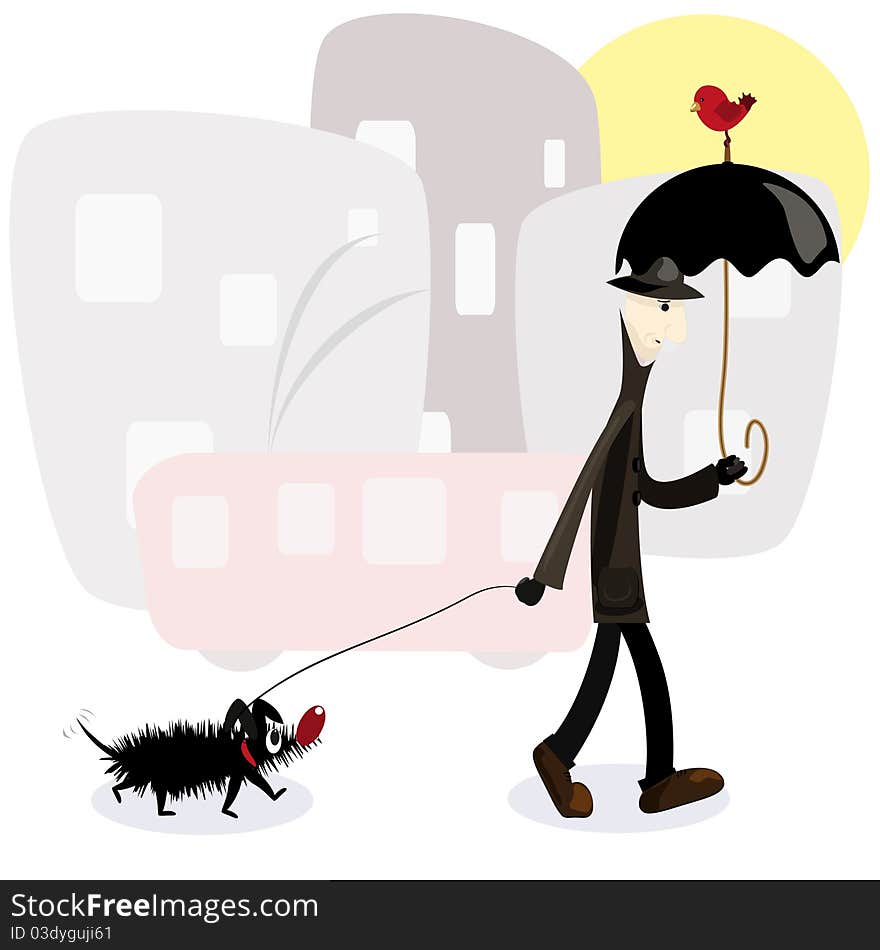 Man with dog