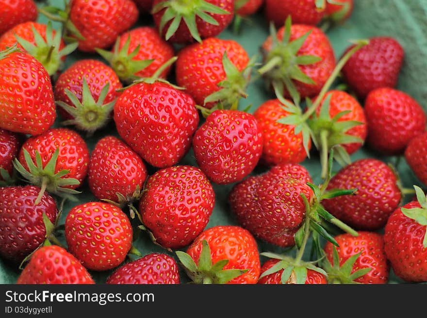 Juicy and fresh strawberries