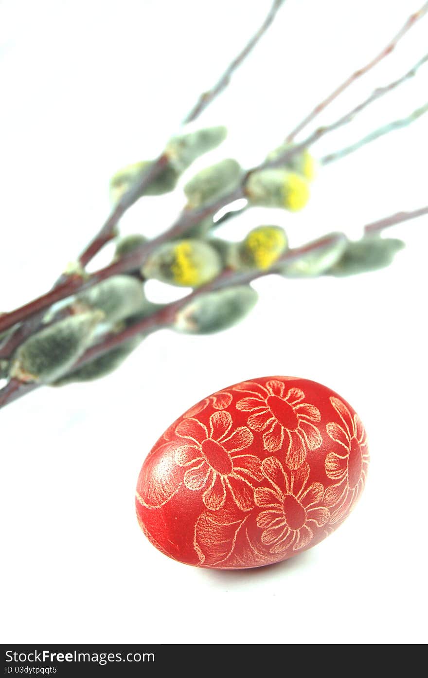 Traditional scratched hand-made Easter egg from Poland. Traditional scratched hand-made Easter egg from Poland