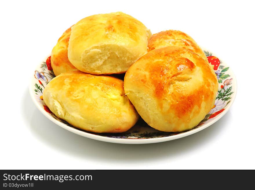 Baked Buns On A Plate