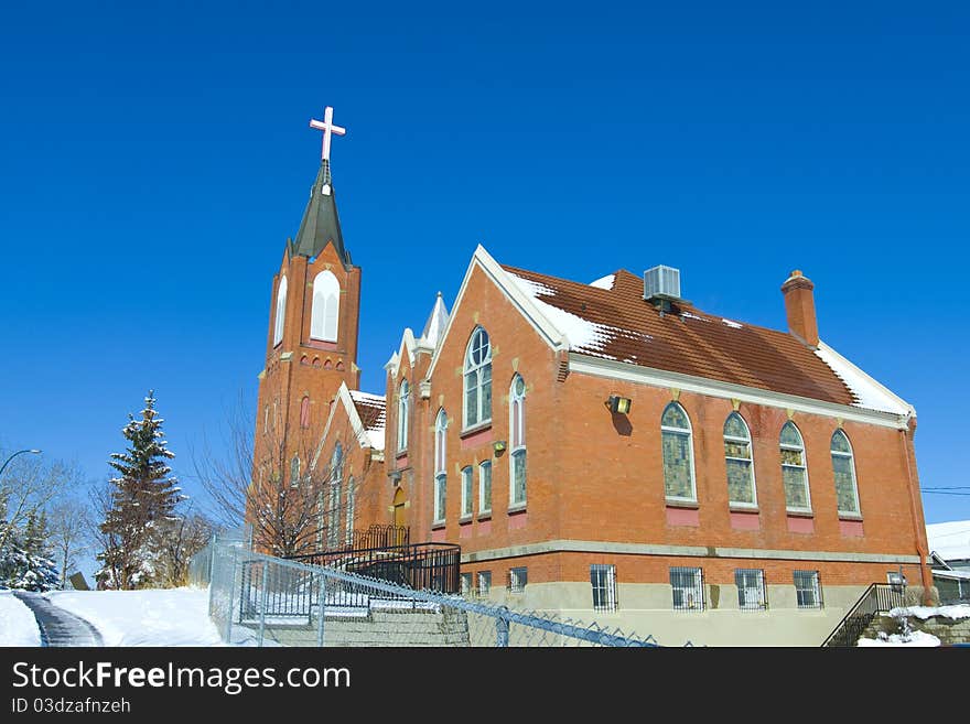 A Trditional catholic church from the early 50's. A Trditional catholic church from the early 50's