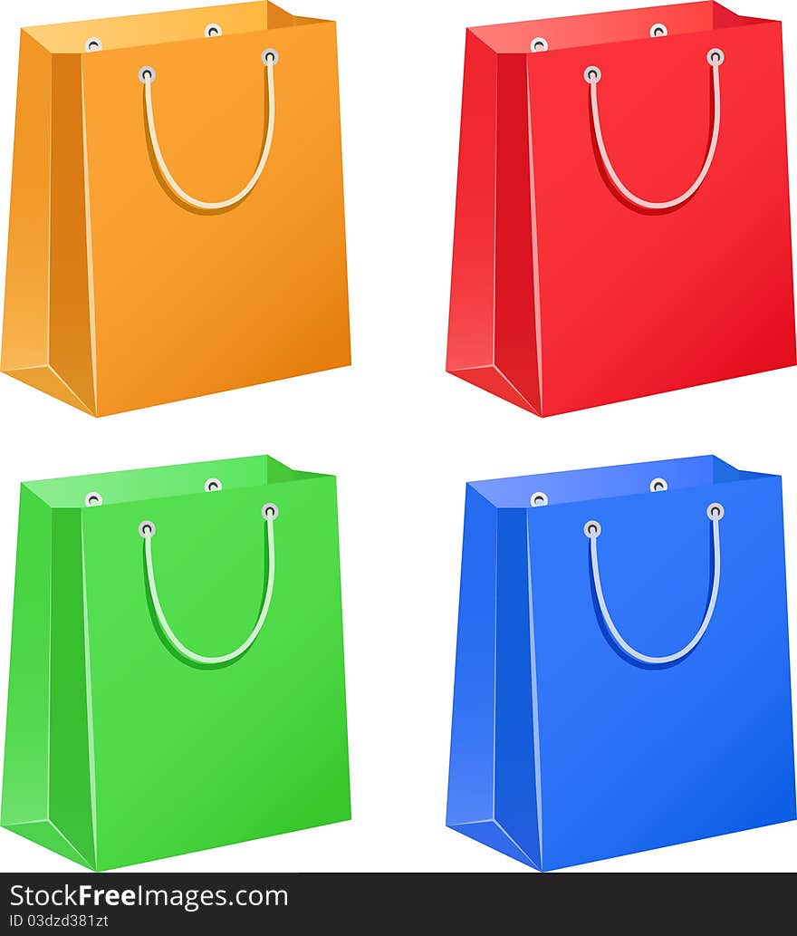 The four color paper bags