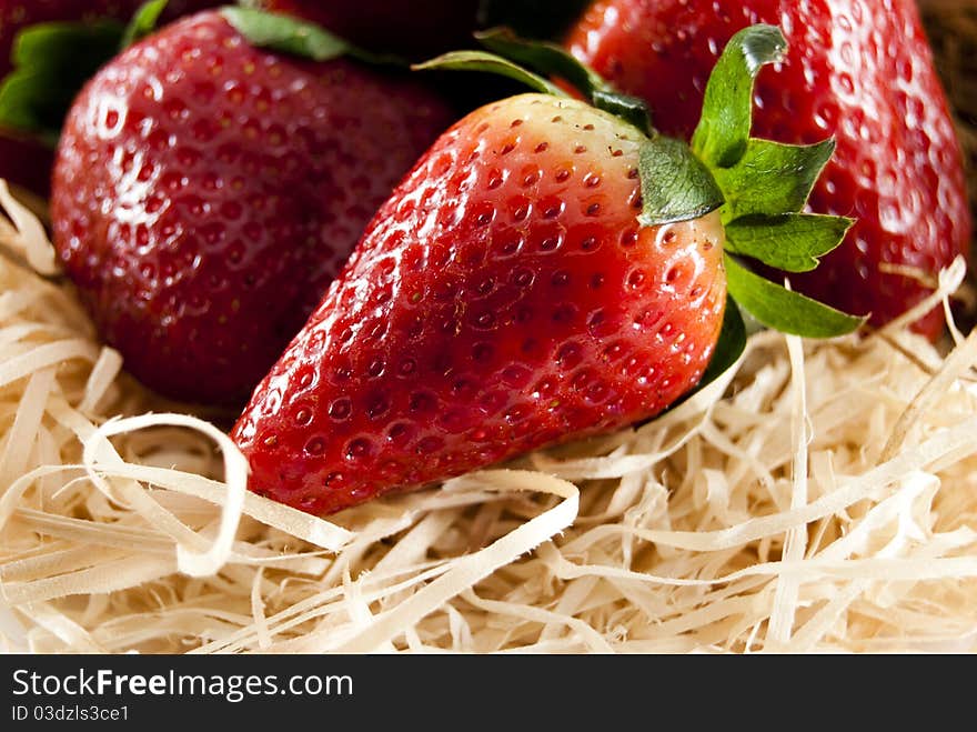 Strawberries In Straw