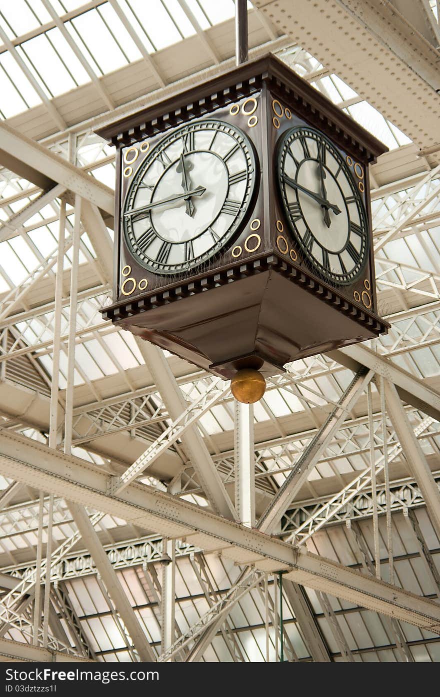 Two faces of an antique clock