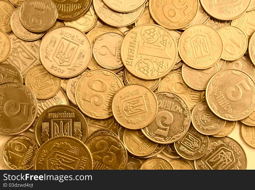 Gold coins as a background