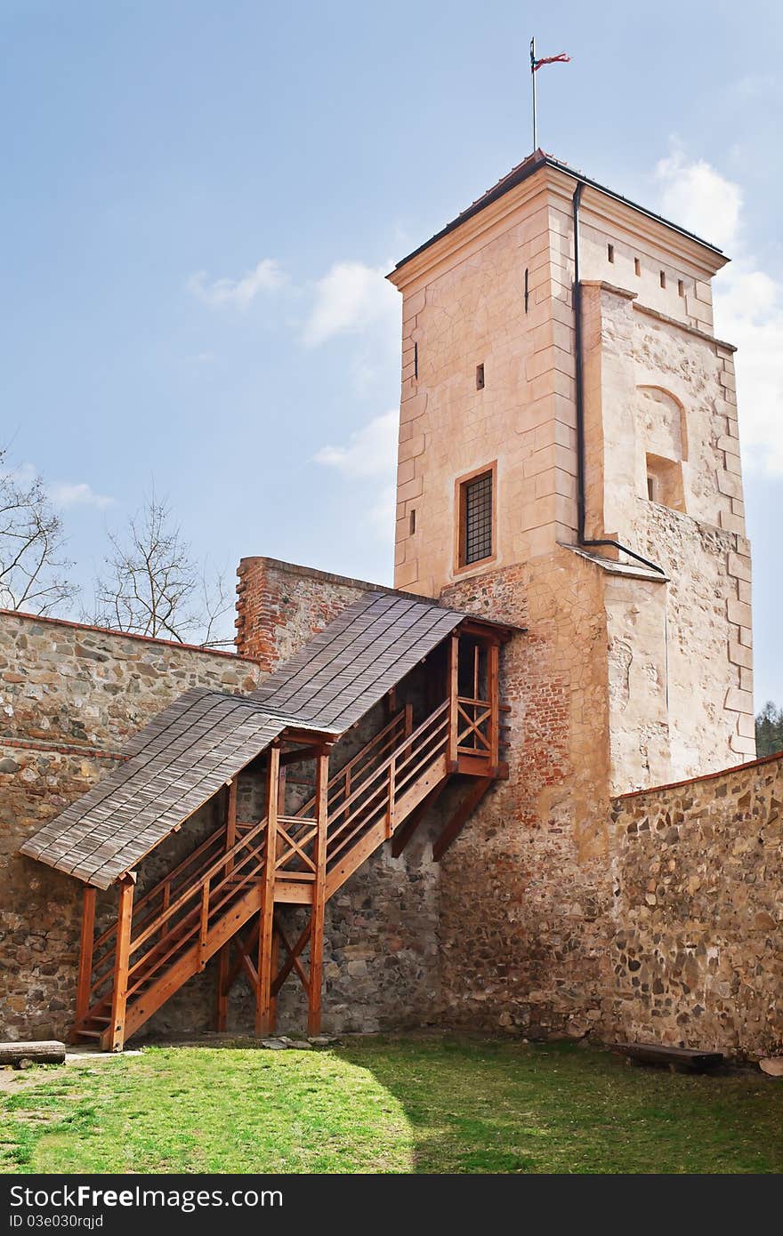 Tower of Veveri castle (Brno, Czech Republic). Tower of Veveri castle (Brno, Czech Republic).