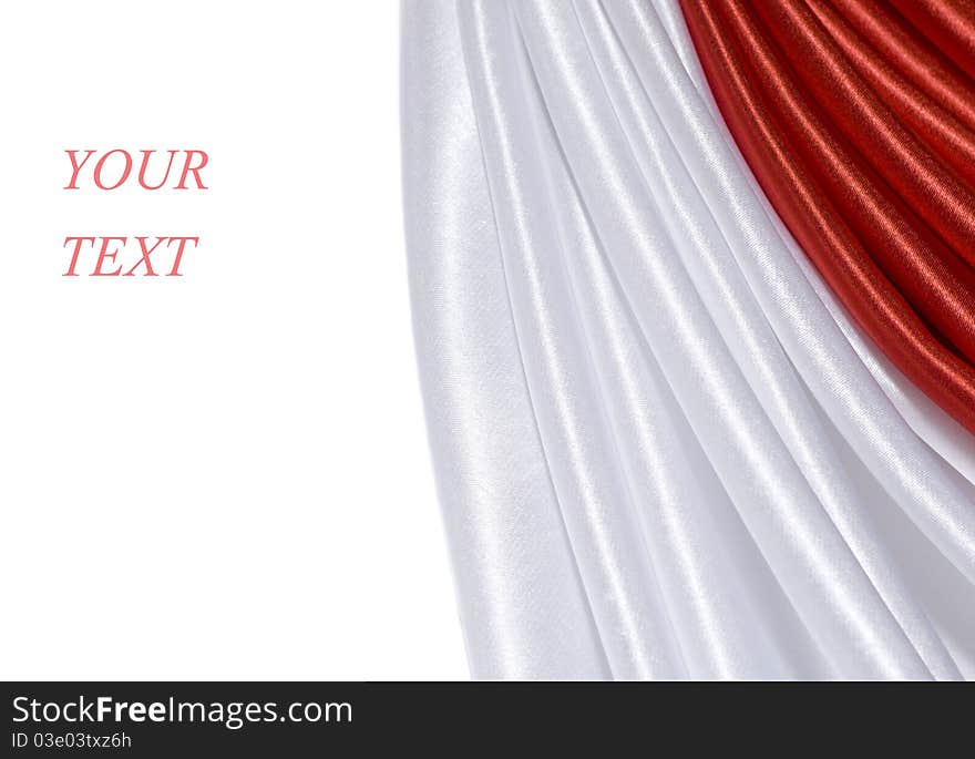 Red and White Silk Border as a background