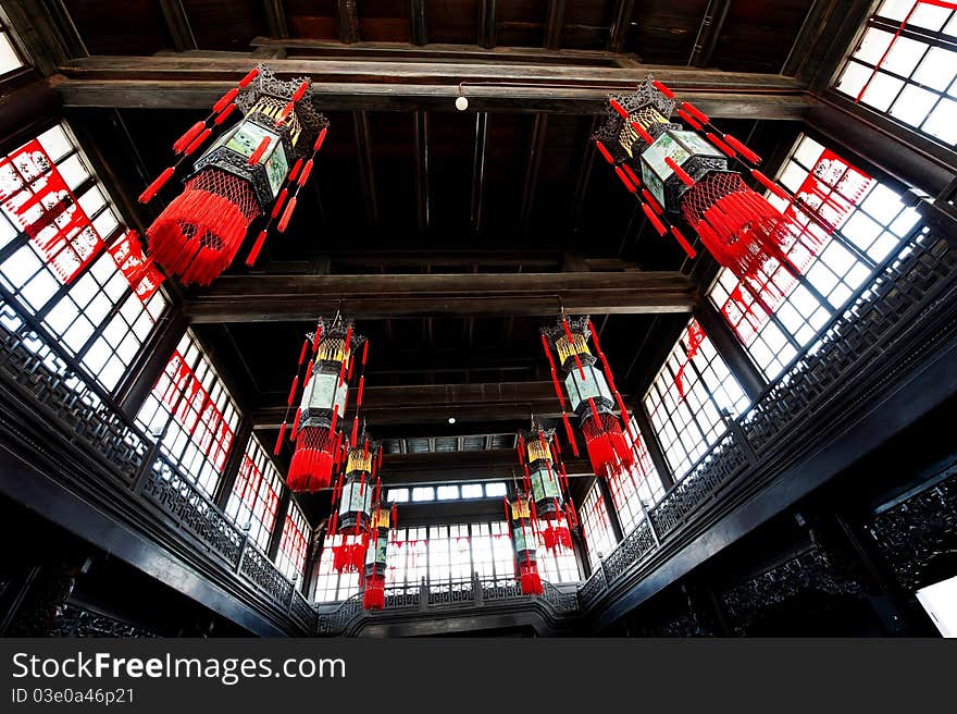 Chinese lanterns Tianjin Courtyard of Shijia Was taken in: March 2011