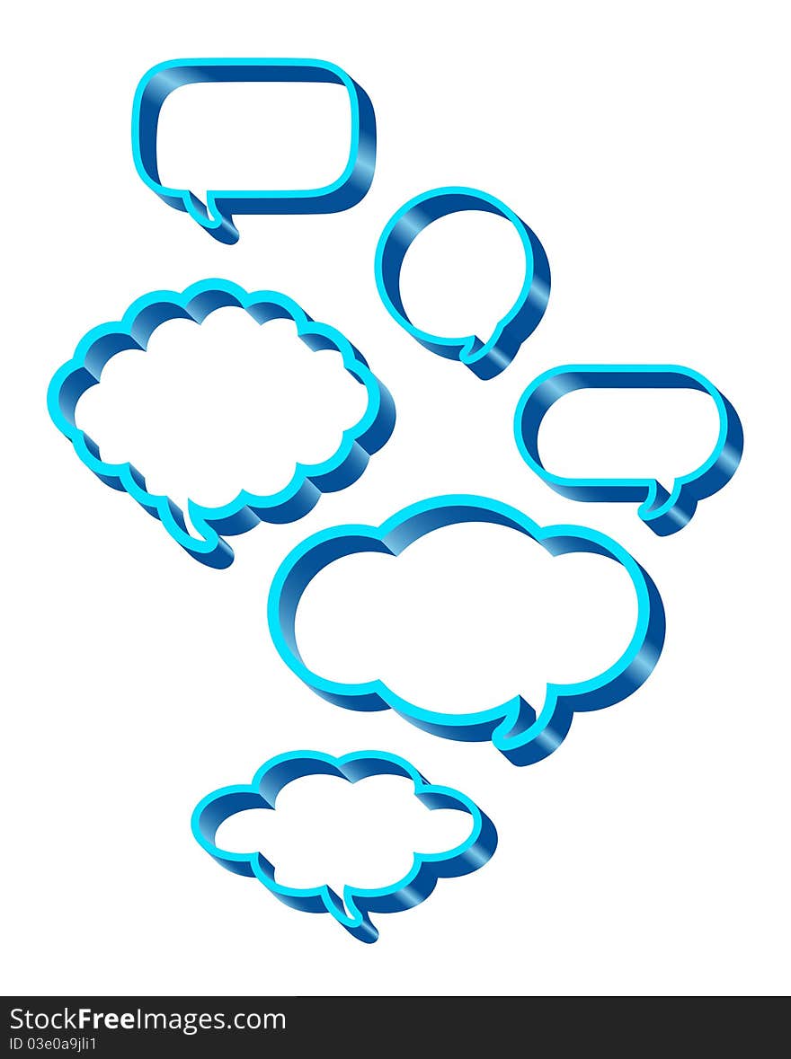 Dialog Clouds.  Illustration