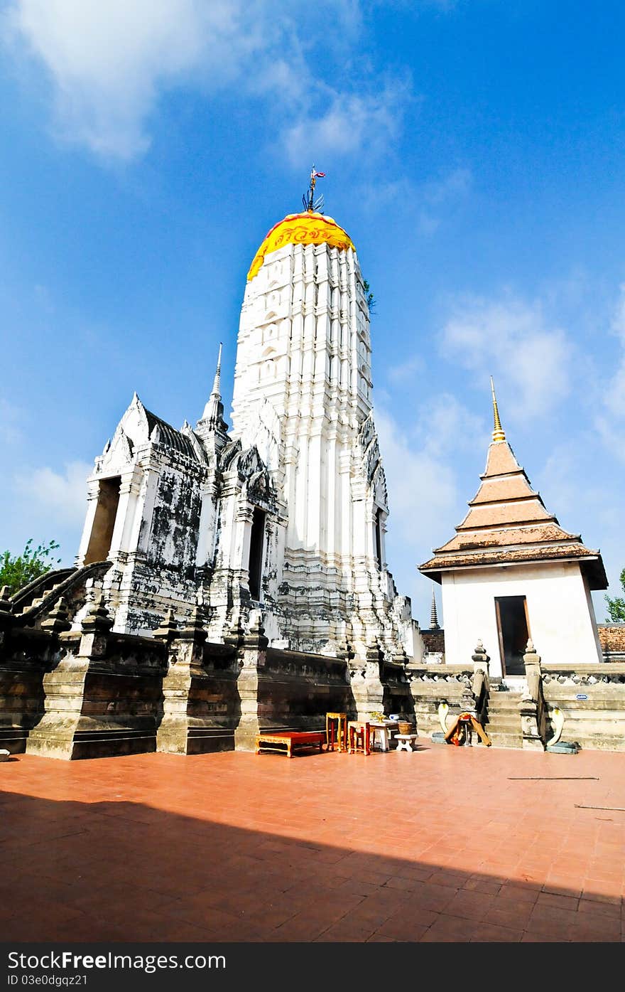 Old pagoda at ayutthaya Thailand in Putthaisawan temple. Old pagoda at ayutthaya Thailand in Putthaisawan temple