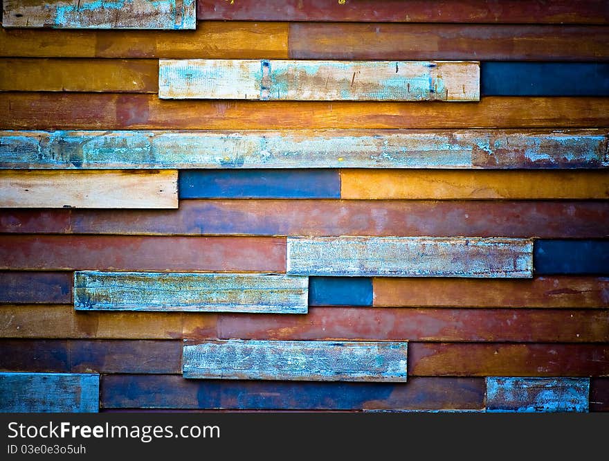 The old wooden wall background