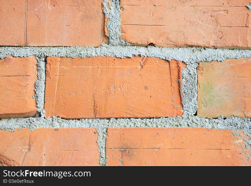 Big brick background with cement joint together