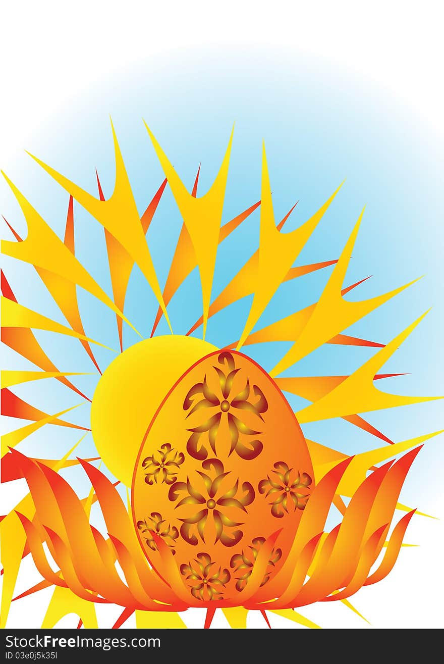 Abstract easter sun background. Illustration. Abstract easter sun background. Illustration