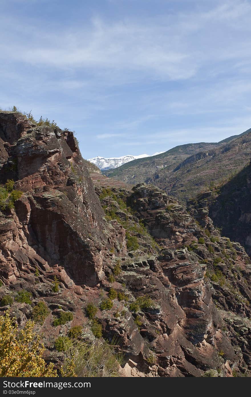 Site of the gorges of Daluis, france