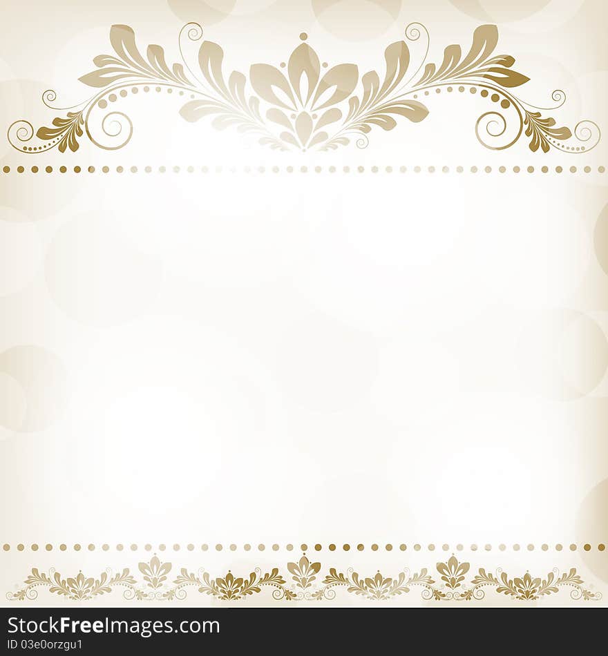 Vintage floral background with decorative flowers for design. Vintage floral background with decorative flowers for design