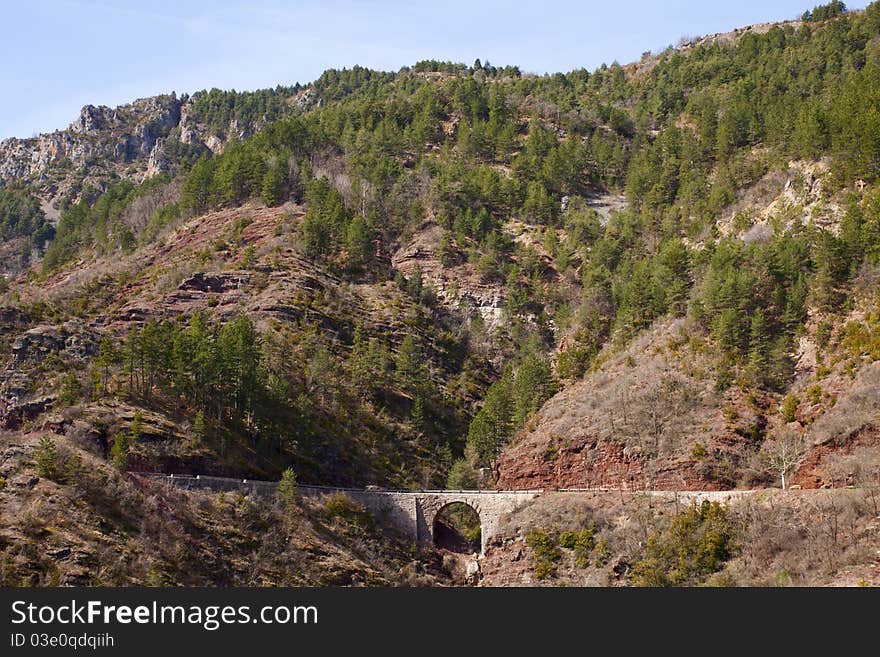 Site of the gorges of Daluis, france