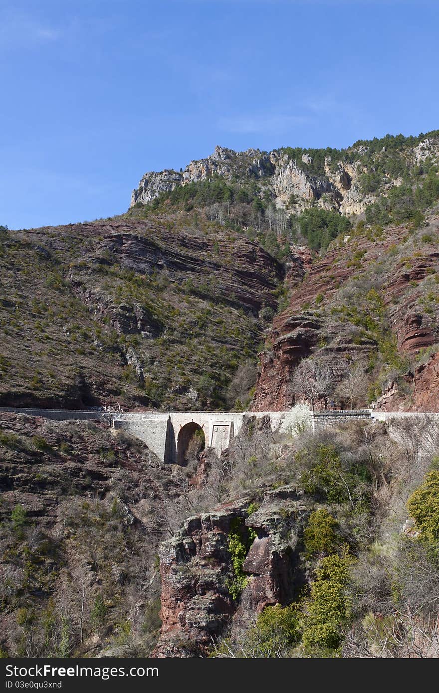 Site of the gorges of Daluis, france