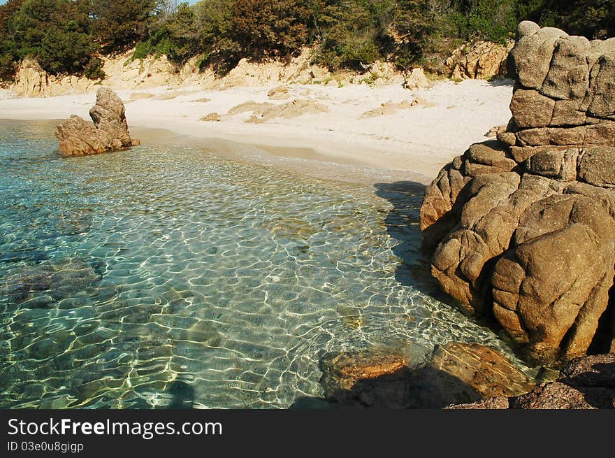 Rocky coastline in Corsica