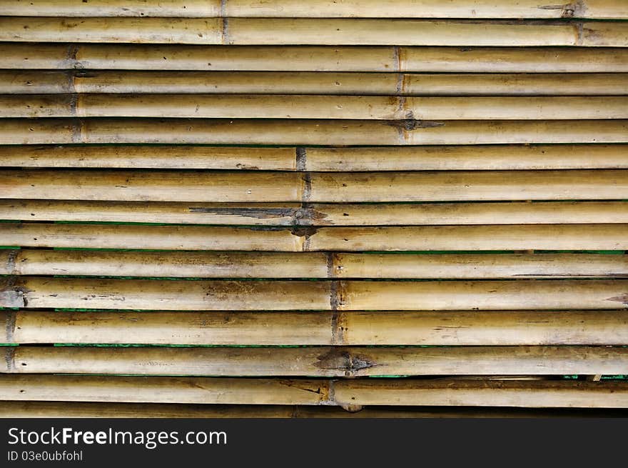 Detail of the old bamboo background