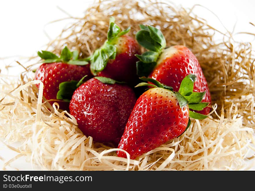 Strawberries In Straw