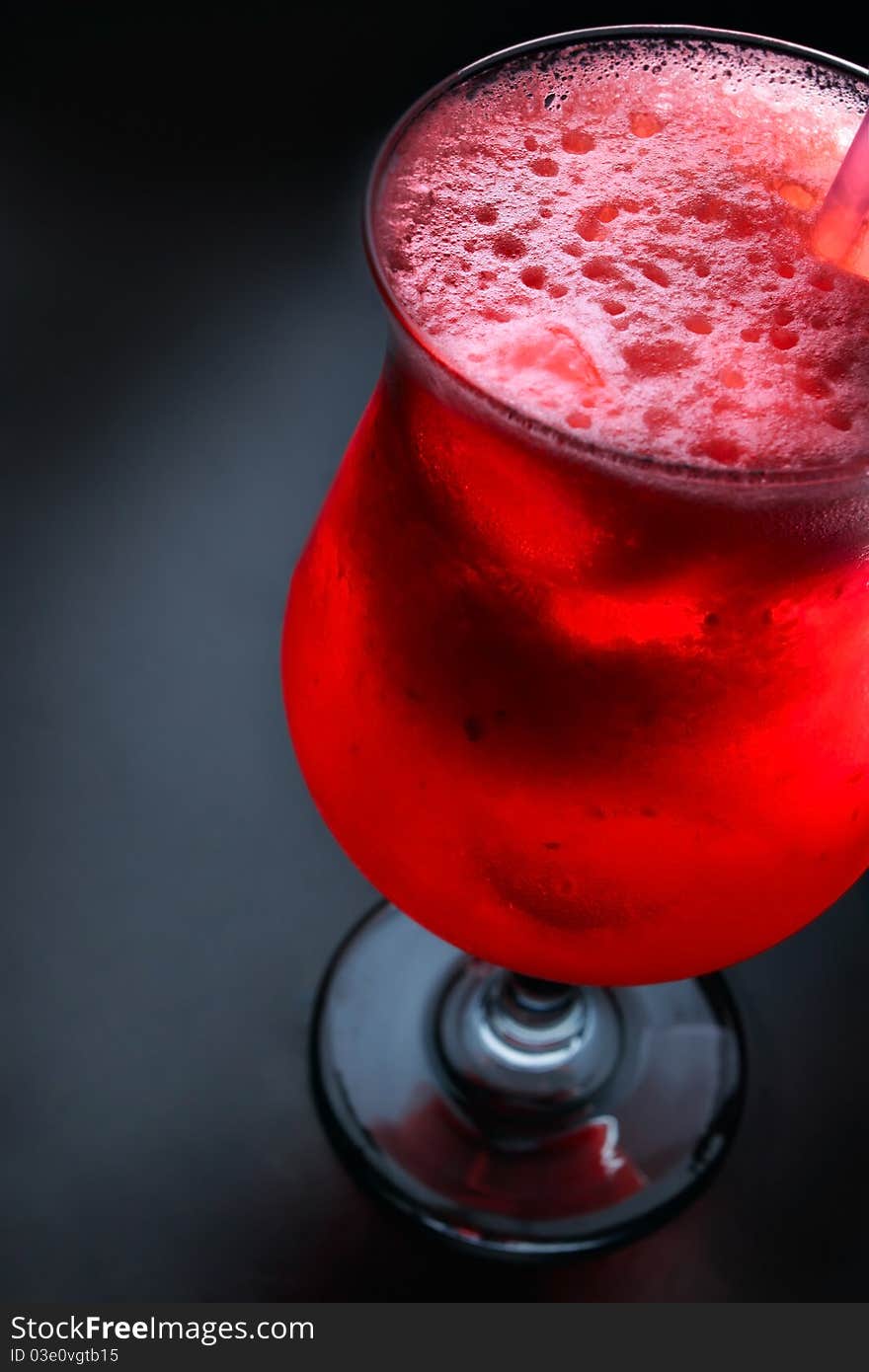 Backlit red cocktail