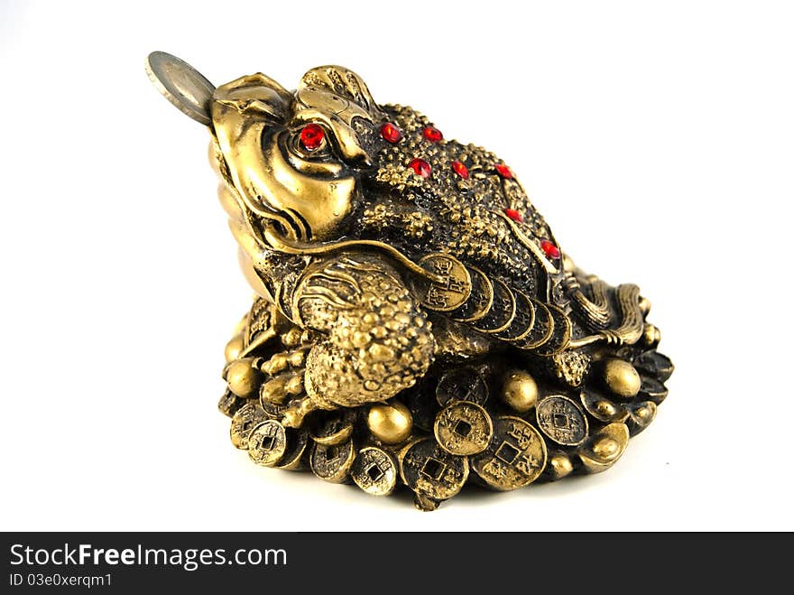 Feng Shui toad with a coin symbolizes the fact that the house where it was never run out of money