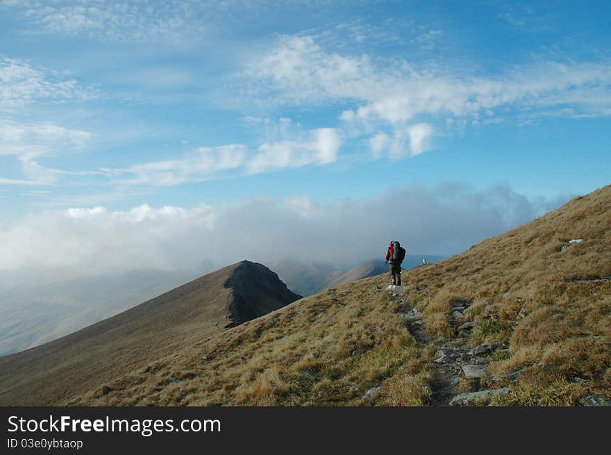 Trekking in the Carpathians, Romania