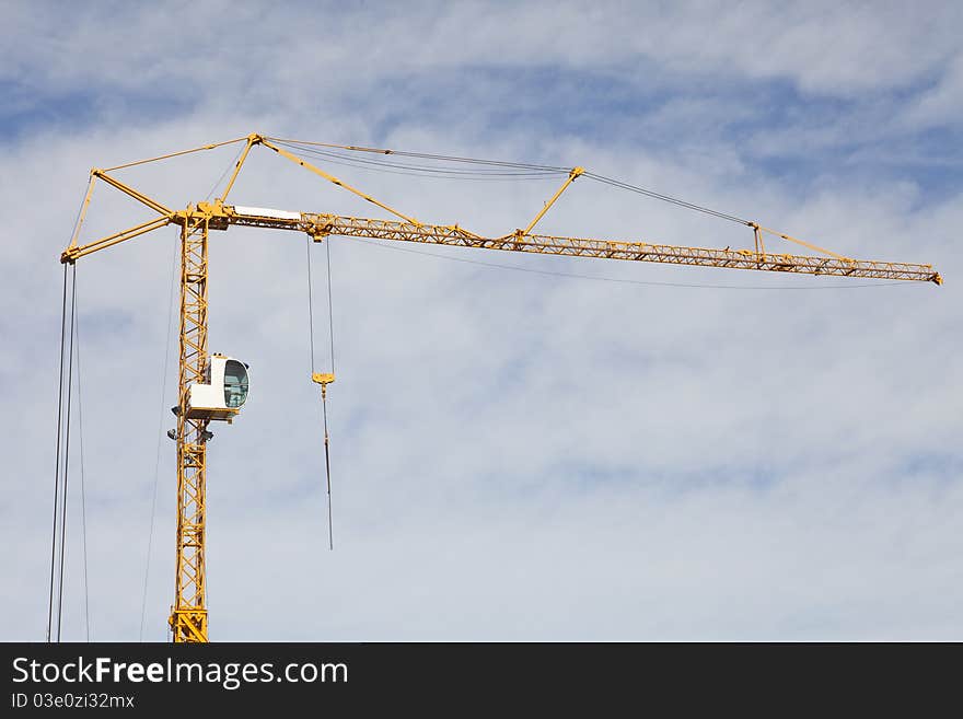 Construction Crane on cloudscaped sky