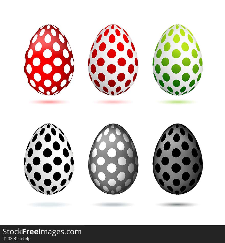 Funny eggs in peas for your design, vector illustration