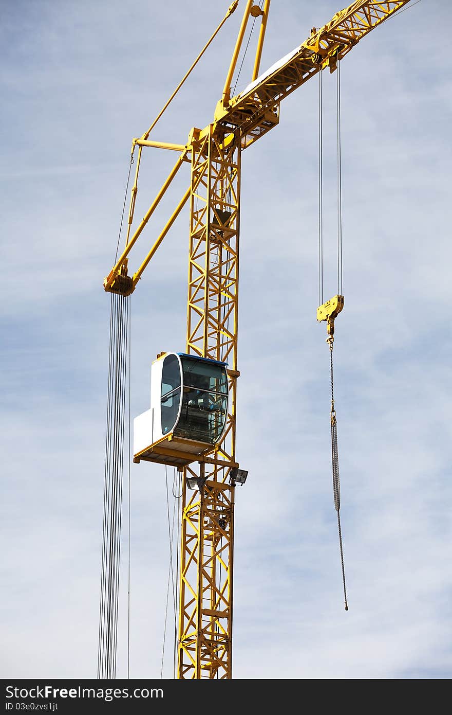 Construction Crane on cloudscaped sky