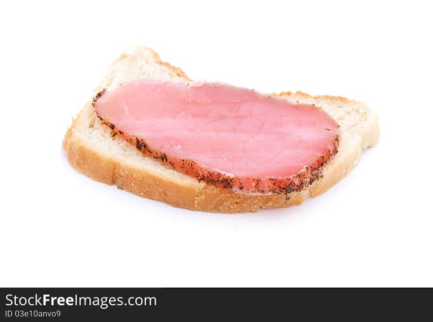 Close up shot of sandwich isolated on white background. Close up shot of sandwich isolated on white background