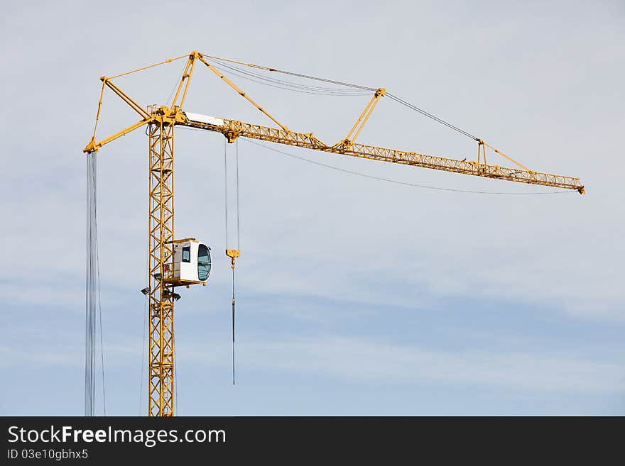 Construction Crane on cloudscaped sky