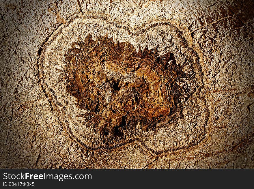 Sedimentary formations in a cave. Transylvania, Romania